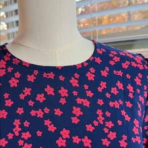 Floral Navy and Pink Dress